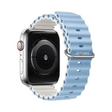 Imagem de Pulseira De Silicone Ocean Band Para Apple Watch Ultra Série 10 9 8 7 
