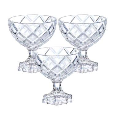 Imagem de Taças de Sobremesa em Vidro Pineapple 170mL 3 Peças - Hauskraft