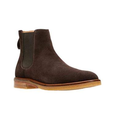 Imagem de Clarks Bota masculina Clarkdale Gobi Chelsea, Camurça marrom escuro, 11