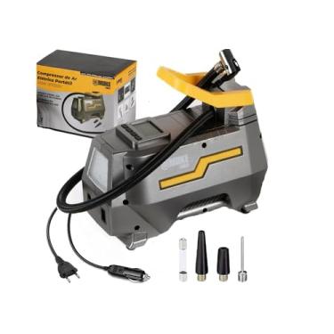 Imagem de Mini Compressor De Ar Elétrico Portátil Bivolt 110/220v E 12v Muke Tools 120w 150 Psi Para Carro E Casa