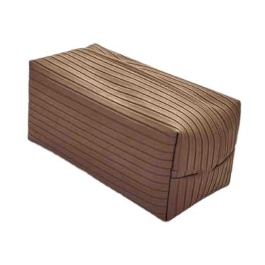 Imagem de Generic Porta-lenços retangular com organizador para guardanapos, dispensador de lenços de papel, para mesa de cabeceira, penteadeira de hotel, Marrom