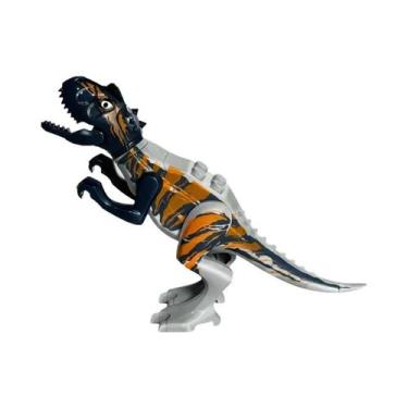 Imagem de Blocos De Montar De Dinossauros Jurássicos: Velociraptor, Triceratops,