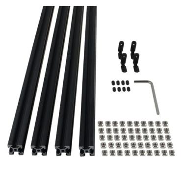 Imagem de S25HH0 4 peças de extrusão de perfil de alumínio anodizado 2020 T Slot V trilho linear com conectores para impressão 3D CNC (slot 2020 V)