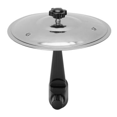 Imagem de Zhjvihx Mini Tambor de Prato de Ventilação de Carro para Veículos, Painel de Ventilação de Ar, Acessórios Práticos e Divertidos Pequenos Com Braço Ajustável para Amantes de Música, (Prata)