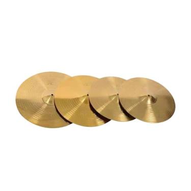 Imagem de JunZheHub Pratos para Bateria, Acessórios para Instrumentos Musicais, Pratos de Chimbal para Iniciantes Na Bateria, Pratos de Prática para Palco de Concerto, 14 polegadas 16 polegadas 18 polegadas