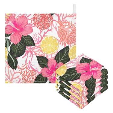 Imagem de Kigai Toalhas de banho para bebês com flores e folhas de palmeira verde, 3 peças de toalha absorvente ultra macia, toalha de rosto de banho para recém-nascido, lenços umedecidos naturais reutilizáveis