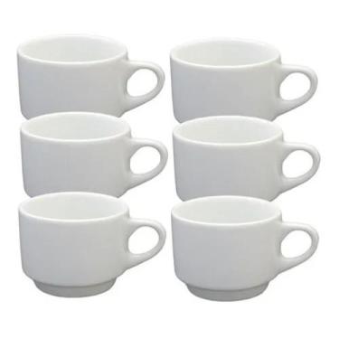 Imagem de 6 Xícara Chá Hotel S/pires Porcelana 200 Ml Ref Bv23 - PORCELANA L.A