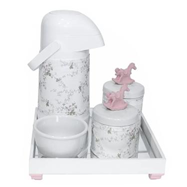 Imagem de Kit Higiene Porcelanas Térmica Cavalinho Rosa Bebê Completo