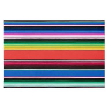 Imagem de CEBUGI Tapete de área 60 x 90 cm macio lavável tapete antiderrapante com suporte de borracha vibrante padrão mexicano tapetes de área para sala de estar, quarto, decoração de casa