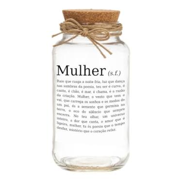 Imagem de Pote De Vidro Hermético 750ml Com Tampa De Rolha Para Armazenar Temperos Biscoitos Artesanato(Mulher)