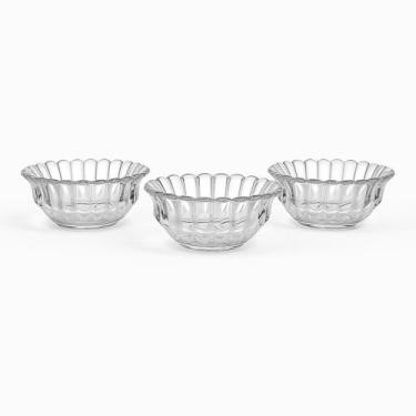 Imagem de Conjunto 3 Bowls De Vidro – Tigelas Para Servir Sobremesas Saladas Frutas E Acompanhamentos