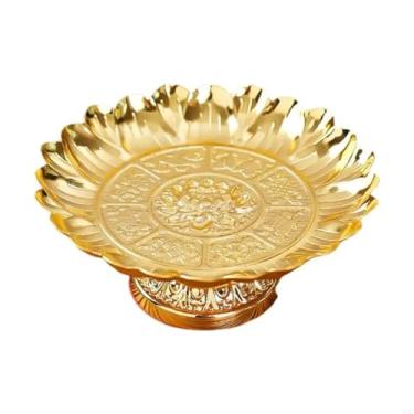 Imagem de FENNYYAR Faça ofertas para Buda Lotus prato de oferta doméstico, 22,5 cm 22,6 cm, prato de frutas para sala de estar, ornamento frontal de Buda