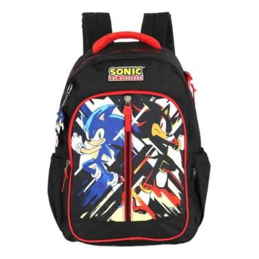 Imagem de Mochila Team Sonic Escolar Juvenil Costas Meninos Original - Luxcel