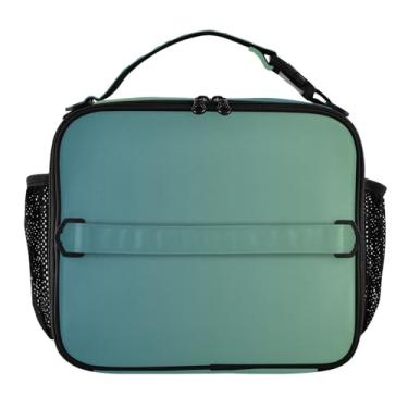 Imagem de Joisal Lancheira com isolamento gradiente azul, lancheira masculina para trabalho, bolsa térmica à prova de vazamento