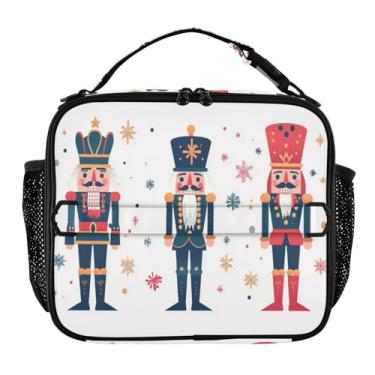 Imagem de Joisal Lancheira de Natal Soldados Quebra-Nozes Crianças Lancheira Grande, Lancheira Térmica para Escritório Piquenique Caminhadas Praia