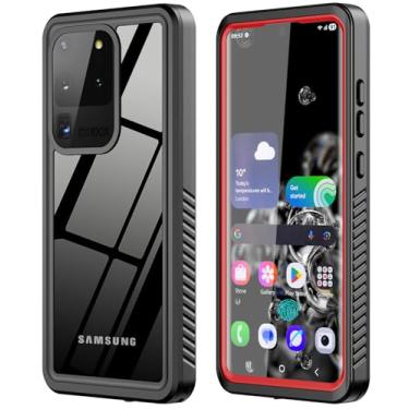 Imagem de ZWWADR Capa protetora de tela integrada à prova d'água para Samsung Galaxy S20 Ultra [corpo inteiro à prova de choque] [3 m militar à prova de choque] Capa de telefone subaquática à prova de poeira