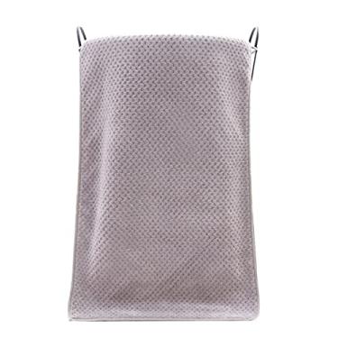 Imagem de Fafeicy Toalha Corporal, lã Super Macia, Toalha de Banho de Secagem Rápida, Compacta 30x30 Cm, Ideal para Academia, Hotel e Acampamentos (Cinza)