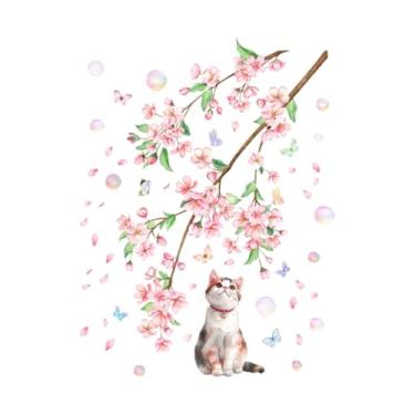 Imagem de KiBcsLic Adesivo de parede floral em realista, faça você mesmo, mural artístico para parede, ideal para fundo de TV, quarto infantil, sala de jogos,