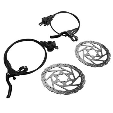 Imagem de KIMISS Kit de Freio a Disco de Bicicleta Conjunto de Freios a Disco de Liga de Alumínio de Resfriamento Rápido de Baixo Ruído para Bicicletas de Montanha - Hidráulico Dianteiro e Traseiro Com Forte