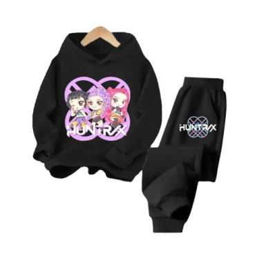 Imagem de Conjunto De Moletom Com Capuz Para Crianças K-pop Demon Hunter Menina 