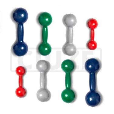 Imagem de Kit de Halteres Emborrachados Pares de 1,2,3,5 Kg-Unissex