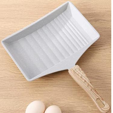 Imagem de Conjuntos de utensílios de cozinha durável antiaderente rolo de ovo frigideira panqueca omelete tamagoyaki panelas de cozinha utensílios de cozinha (cor: sagacidade, tamanho: 22,5 * 13,5 cm)