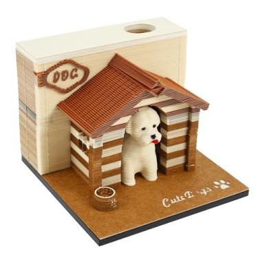 Imagem de Calendário 3D 2026, calendário criativo com luz LED, calendário de mesa 3D com gerenciamento eficiente de tempo, alívio de estresse para baterias de mesa de escritório em casa não incluídas (Puppy)