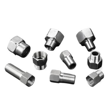Imagem de 1 peça de aço inoxidável 1/5.1 cm 3/10.2 cm 2.5 cm rosca macho fêmea extensão redutor junta adaptador adaptador acoplador acessórios de encanamento (1 x 1l2)