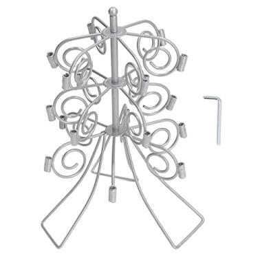 Imagem de Cuofyunl sobremesa expositor ferro bolo stands conjunto de metal cupcake titular sobremesa expositor prateleira para festa casamento aniversário decoração para casa