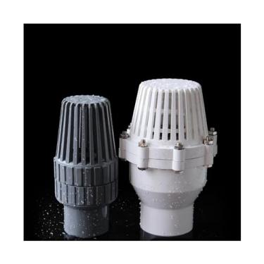Imagem de 1 peça I.D 75 90 110 160 mm filtro de entrada de saída de bomba de água PVC válvula de retenção inferior acessórios de aquário (diâmetro interno 110 mm, W1hite)