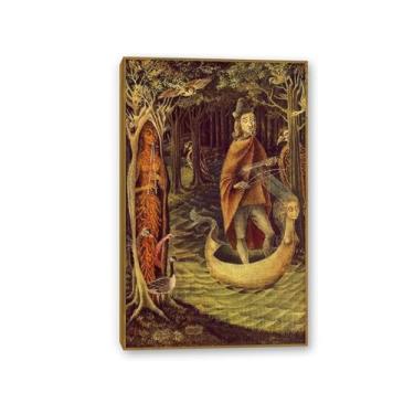 Imagem de Zeichn8u Remedios Varo Paintings Troubadour Remedios Varo Pôster de parede Surrealismo Arte em tela para sala de estar escritório decoração de parede presente pronto para pendurar 35x55 cm (35.6x55.9