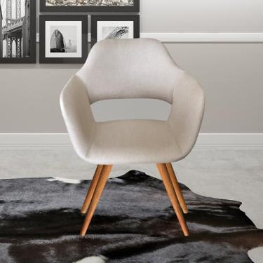 Imagem de Poltrona Decorativa Zara Pés Palito Sala Recepção Bege