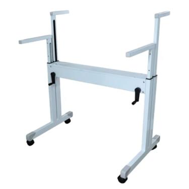 Imagem de Estrutura De Mesa Dupla Ergonômica Com Regulagem De Altura 70cm À 107cm Para Escritório Escrivaninha Home Office PC Gamer Empresas Colocar Tampos - Wp Connect (Branco)