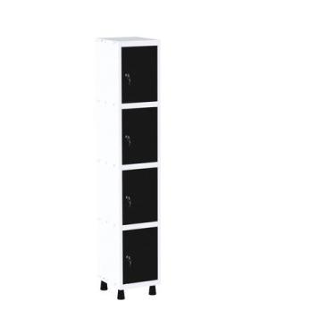 Imagem de Roupeiro em Aço Mt 1v 4 Portas - Fechadura - Pandin Móveis