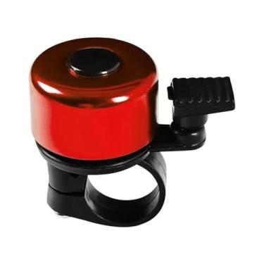 Imagem de Sino de bicicleta liga montanha estrada chifre som alarme campainha aviso segurança ciclismo guiador anel metal chamada mtb(Red)