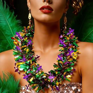 Imagem de Acessórios para colares Mega-L Mardi Gras, 12 peças, decorações de carnaval de 20 cm, guirlandas de tinsel para desfile, lembrancinhas, celebrações de carnaval, decorações de festa com tema latino