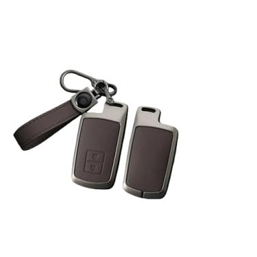 Imagem de Capa protetora para chave de carro em liga de zinco compatível com Toyota Auris Camry RAV4 Avalon Yaris Verso 2012 2013 2014 2015 2016 2017 2018(S-brown ring)