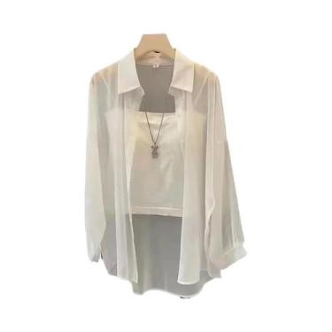 Imagem de Blusa Feminina Chiffon Manga Comprida - Casual, Soltinha e Moderna - E