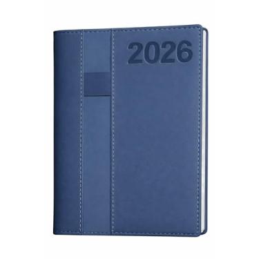 Imagem de Agenda 2026 Executiva Vertical Diária A5 Capa Dura em Couro Sintético Premium 344 Páginas Planejamento Anual