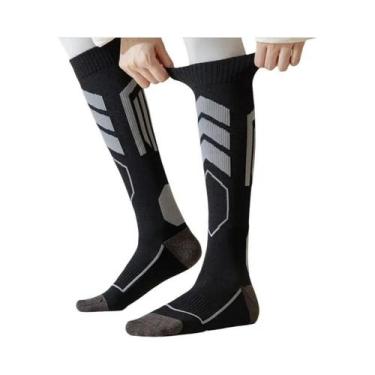 Imagem de Meias Térmicas De Inverno Para Mulheres, Elásticas E Quentes, Altura A