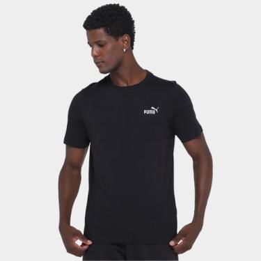 Imagem de Camiseta Puma Small n. 1 Logo Masculina, Preto, GG