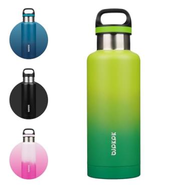 Imagem de BJPKPK Garrafa de água isolada de aço inoxidável de 947 ml com alça de parede dupla, garrafa isolada a vácuo, livre de BPA, Bamboo Grove