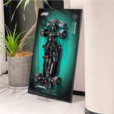Imagem de iLuane Display Wallboard for Lego Technic Mercedes-AMG Performance Race Car Building Set 42171, Adult Collectibles Wall Mount, Home or Office Décor, Gradient Color (No Car Included)