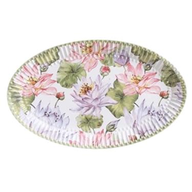 Imagem de Travessa Oval Flores Coloridas Scalla Ceramica