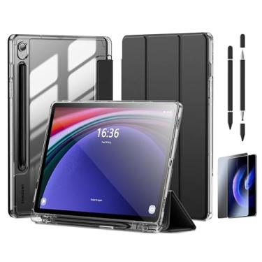 Imagem de Compatível Capa de Tablet Protetora Trifold Folio com Suporte para Samsung Galaxy Tab S10 FE 10.9"/S9 FE 10.9"/S9 11", Inclui Protetor de Tela, Caneta de Toque e Adesivo Aspirador (Preto)