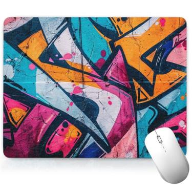 Imagem de Tapete de mesa minimalista de couro, mouse pad de arte colorida, teclado de computador, mouse pad para jogos, protetor e capa à prova d'água, capa decorativa de couro PU, tapete de mouse para laptop