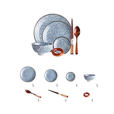 Imagem de Conjunto de jantar de cerâmica, cozinha e serviço de jantar, criatividade, cozinha, conjunto de louças, pratos, tigelas, o melhor presente para família e amigos, criatividade, decoração de mesa de