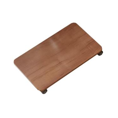Imagem de Suporte prático para CPU sob a mesa PC Tower Mobile com 4 rodas giratórias para acessórios de jogos (marrom)