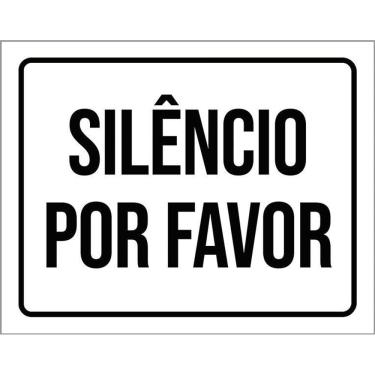 Imagem de Placa Sinalização - Silêncio Por Favor 36X46