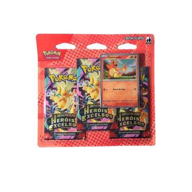 Imagem de Pokémon Blister Triplo ME2.5 Heróis Excelsos Charmander Copag